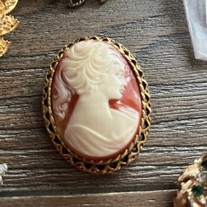 Vintage cameo brooch